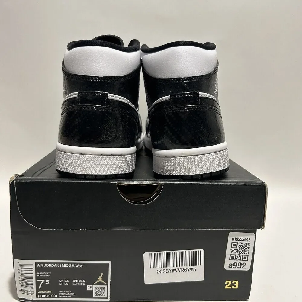 Nike Shoes Air Jordan 1 Retro Mid SE “All-Star/Carbon Fiber” 2024